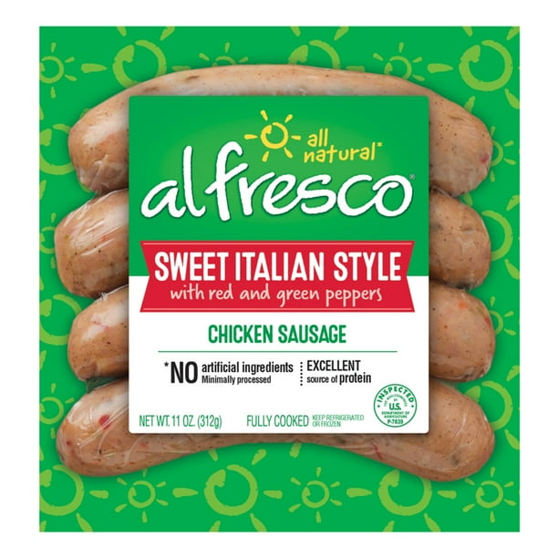 Al Fresco Sweet Italian Style Chicken Sausage 11 Oz Walmart Com Walmart Com