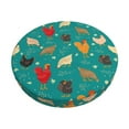 thumbnail image 3 of Picia Hens And Rooster pattern Round Stool Covers Comfy Seat Covers Stretch Removable WashableChair Slipcover Round Bar Chair Cushion Cover-13 inch, 3 of 7