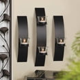 thumbnail image 2 of Accent Plus Home Locomotion Black Wall Candleholder Set, 2 of 3