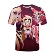 thumbnail image 4 of Hazbin Hotel Moda Casual Mujer Impreso Cuello Redondo Manga Corta Camiseta Top Blanco/M, 4 of 5