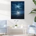 thumbnail image 2 of Designart "Beach Photo peaceful Moonlight I" Nautical & Beach Metal Wall Art, 2 of 5