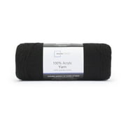 Mainstays Medium Acrylic Black Yarn, 397 yd