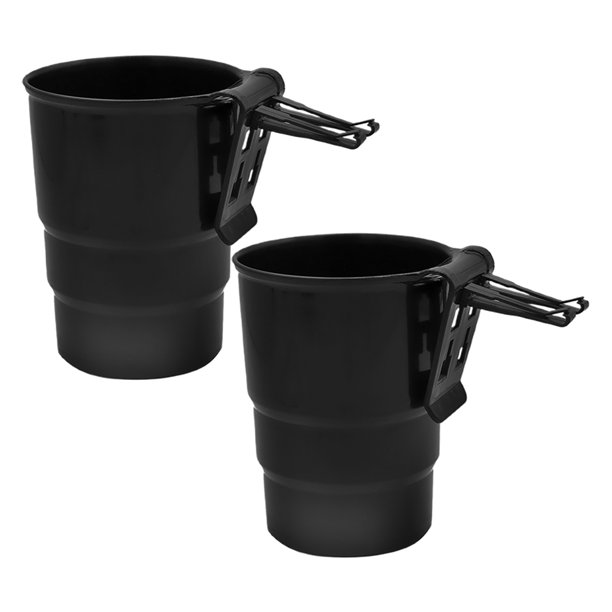 2 portavasos multifunción para ventilación de coche, de plástico, portátil, color negro