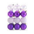 thumbnail image 2 of AZXY 24pc Christmas Tree Ornaments Balls Sets,Electroplating Christmas Ball Ornaments Shatterproof,Christmas Tree Decorations for Holiday Party Decorations 2.36", 2 of 3