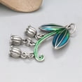 thumbnail image 6 of K-KED Real 925 Sterling Silver Men Women Lucky Enamel Leaf Tassel Bud Pendant, 6 of 6