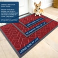 thumbnail image 2 of Buganda Door Mat Outside, Waterproof Low Profile Welcome Mat, Heavy Duty Rubber Doormats for Outside Entry 29.5x17, Wine Red, 2 of 8