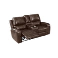 thumbnail image 5 of New Classic Furniture Linton 2-Piece Leather Manual Sofa & Loveseat Set in Brown, 5 of 14