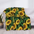 thumbnail image 3 of Yiaed Sunflower 1 Print Blanket Throw Blanket Soft Cozy Flannel Blanket for Home Bed Sofa Couch Chair-80"x60", 3 of 6
