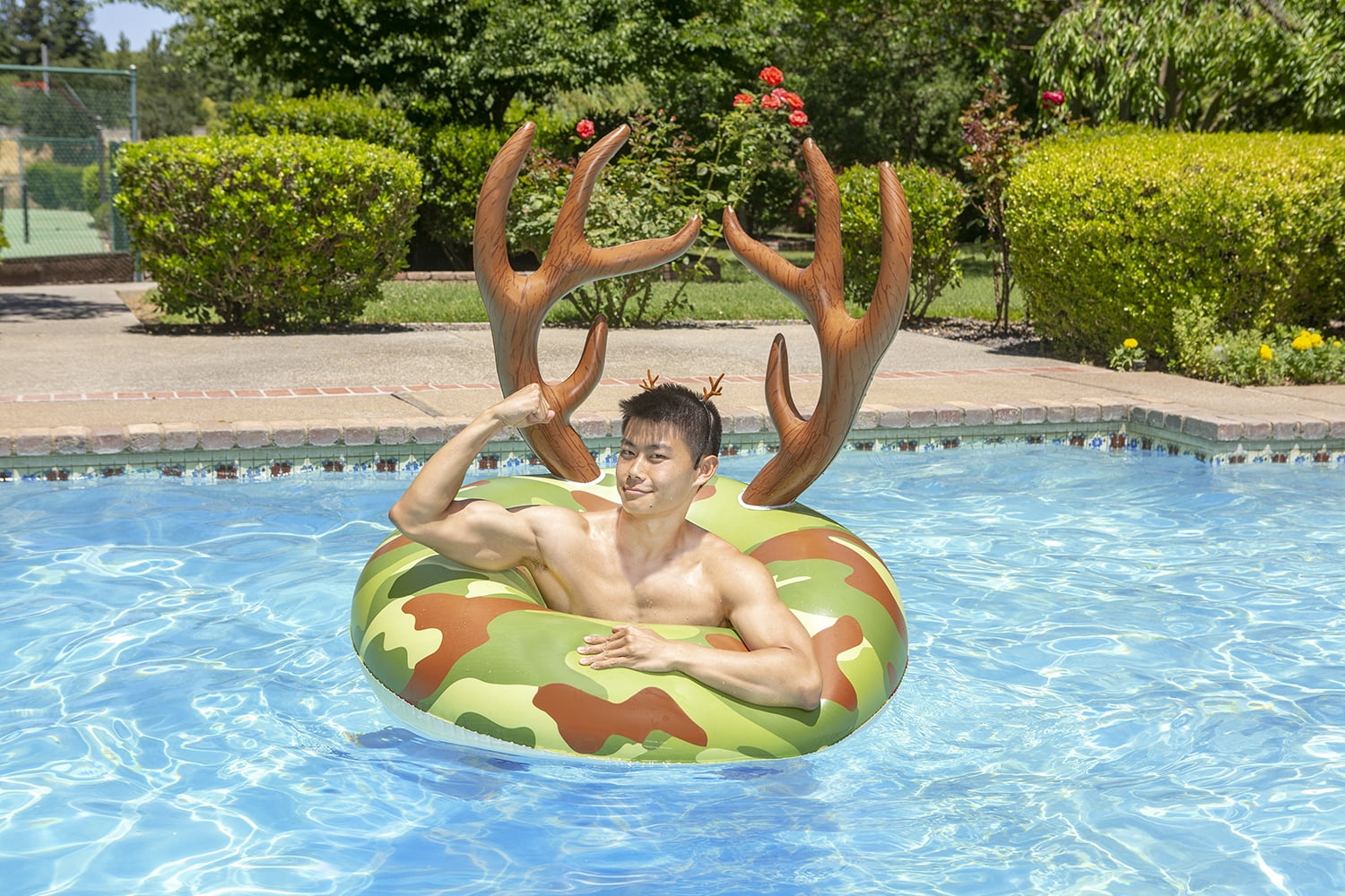 Poolmaster 48-Inch Party Float Swimming Pool Tube, Camo