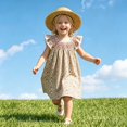 thumbnail image 3 of Mnyotv Flutter Sleeve Floral Dresses for Girls Casual Smocked Clothes Toddler Baby Girl Summer Outfits Size 3-4Y, 3 of 6