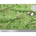 thumbnail image 2 of Soimoi Green Cotton Voile Fabric Direction Compass,Map & Airplane Travel Decor Fabric Printed Yard 42 Inch Wide, 2 of 3
