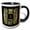 Black/White, variant on 3drose, Image of Art Nouveau Peacocks- Monogram Letter B- Not Foil Embossed, 11oz Magic Transforming Mug