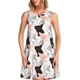 thumbnail image 1 of Vsdgher Robes d'Été Imprimé Cochons pour Femmes Robe de Plage Décontractée Col en U Sans Manches Robe d'Été Ample avec Poche, 1 of 7