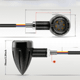 thumbnail image 2 of Accesorios de modificación de motocicletas retro Harley, señal de giro de plástico con forma de bala de 13 LED con luz de conducción y luz de freno, 2 of 4