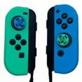 thumbnail image 2 of JenDore Blue Green #2 Silicone Nintendo Switch Joy-con Protective Shell Covers & Thumb Grips Set, 2 of 7