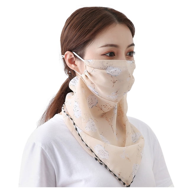 WTXUE Face Masks, Women Sun Print Scarf Neck Scarf, 6# Yellow, One Size