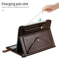 thumbnail image 3 of Allytechgroup Portfolio Carrying Bag Case for Samsung Galaxy Tab S10 FE+ 13.1" 2025, Document Notes Pocket Stand Shoulder Strap Protective Case Cover for Galaxy Tab S10 FE+ Plus SM-X620, Coffee, 3 of 6
