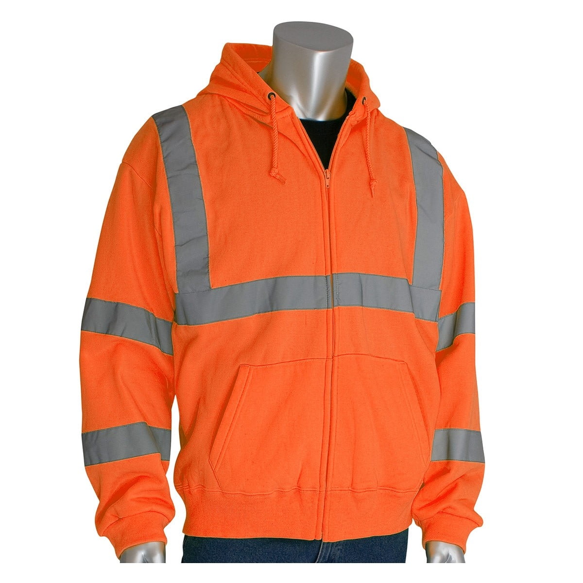 PIP Hi-Vis ANSI Class 3 Hooded Sweatshirt - 323-HSSE High Vis Orange ...