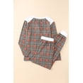 thumbnail image 2 of ABPHQTO Conjunto de ropa interior cepillada a cuadros de 2 piezas para mujer, 2 of 5