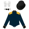 thumbnail image 5 of TiaoBug Women's Circus Ringmaster Costume Long Sleeve Fringe Jacket Halloween Party Costume Lion Tamer Suit Dark Blue L, 5 of 6