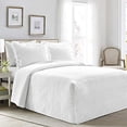 thumbnail image 1 of Lush Decor French Country Geo Ruffle Bedding, 3-Piece Bedspread Set (King, White), 1 of 5