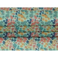 thumbnail image 4 of oneOone Velvet Aquamarine Fabric Florals Sewing Craft Projects Fabric Prints By Yard 58 Inch Wide, 4 of 4