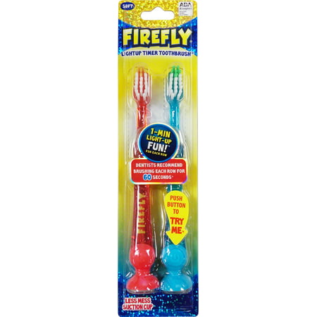 Firefly Lightup Timer Toothbrush Soft - 2 CT