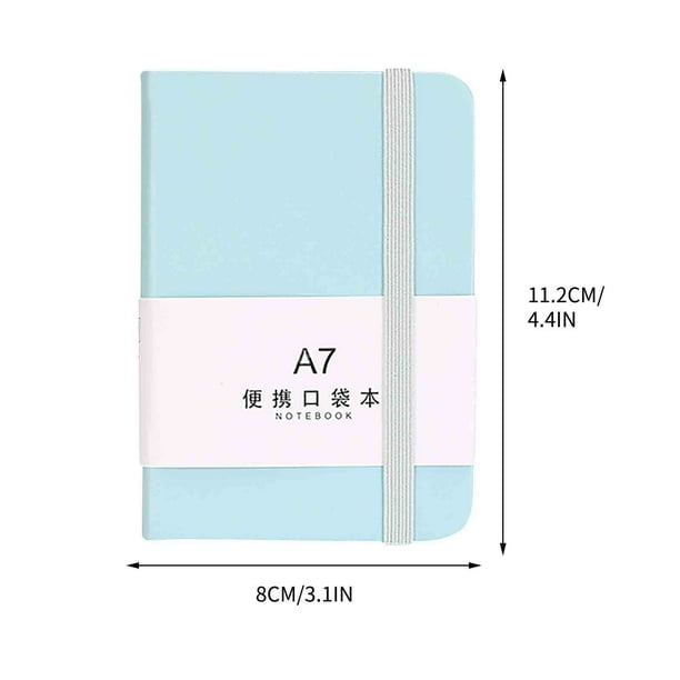 Cuadernos de Oficina para el Trabajo A7 Cuaderno Horizontal Mano Grueso Cuaderno, Cubierta de Cuero Duro Portátil para Aprender Notas de Inspiración con la Tabla de Contenidos Números de Página