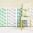 thumbnail image 3 of Pegatinas de pared 3D autoadhesivas para el fondo de la TV, decoración del hogar, sala de estar y dormitorio (verde claro), 3 of 7