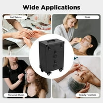 Rolling Makeup Case, Makeup Suitcase with Wheels Black for Makeup Enthusiasts, Hair Barbers, Nail Technicians