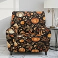 thumbnail image 2 of Xixirimido Fall Autumn Pumpkins Leaf Recliner Chair Covers 4-Pieces Stretch Lazy Boy Recliner Covers with Pocket Reclining Slipcovers Soft Sofa Slipcover Furniture Protector for Pets Kids, 2 of 8