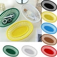 thumbnail image 7 of 1 Pcs Kitchen Plastic Vegetable Washing Basket,Double-layer Plastic Fruits Vegetable Washing Basket Food Storage Multi-layer Stackable Vegetable Sinks Wash Drain Basket for Kitchen(Brown), 7 of 7