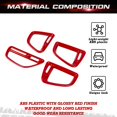 thumbnail image 6 of x xotic tech Center Console Air Condition Outlet Vent Trim Cover Compatible with Dodge Challenger 2015-up Interior Accessories Decoration 4Pcs/Set (Glossy Red), 6 of 9