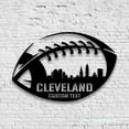 thumbnail image 4 of Craftnamesign Custom Cleveland Skyline Football Metal Sign LED Light, Custom Player Name Sign, 4 of 5