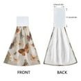 thumbnail image 4 of 2PCS Velcro Hangable Hand Towels Quick-Drying Hanging Kitchen Towels for Kitchen & Bathroom Earthy Tones Butterflies, 4 of 7