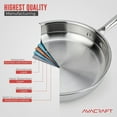 thumbnail image 3 of 10 Inch Stainless Steel Frying Pan with Lid, Induction Compatible, 5-Ply Base, Side Spouts, 3 of 6