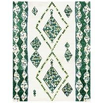 SAFAVIEH Aspen Byrne Southwestern Wool Area Rug, Green/Ivory, 4' x 6'