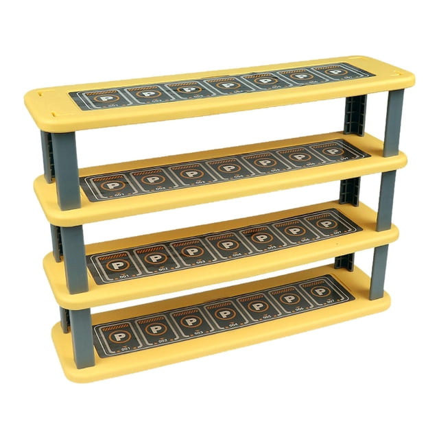 MERIGLARE Toy Car Storage Rack Garage Desktop Decor Easy Assembly Display Rack Organizer for 1/64 Scale Diecast Model Car Parking Space 4 Tier