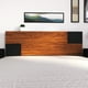 thumbnail image 1 of Cabecera de cama Queen Playcon Marbella Minimalista 151 cm Negro y madera naranja, 1 of 6
