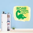 thumbnail image 2 of Girls Roar Means I Love You in Dinosaur Loving Animal Wall Decal Decoration Cute Little Dinosaurs Fun Silhouettes Kids Boys Toys Lasts Years and Easily Removable - Size: 10 In(W) x 9 In(H), 2 of 5