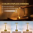 thumbnail image 5 of Lámpara de Mesa LED Inalámbrica, Lámpara de Bar para Restaurante, Lámpara de Lectura Táctil con Carga Portátil, Atenuable, Luz Decorativa para Dormitorio, B, 5 of 5