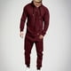 thumbnail image 1 of Mono de hombre de moda de color sólido con capucha, cremallera larga, bolsillo, mono informal, pantalones, pijama de poliéster para hombre, 1 of 6