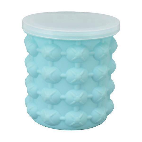 Insulated Silicone Ice Bucket, Double Ice Mold, Double Ice Tray for Cooling Cocktails, L 13.5 x 13.5 x 14 cm
