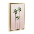thumbnail image 3 of Stupell Industries Palm Getaway Pink Sky Gold Framed Floater Canvas Wall Art design by Natalie Carpentieri, 31 x 21, 3 of 9