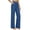 AJ10_Blue, variant on Lumtrix Summer Linen Pants for Women Wide Leg Elastic Waist Casual Beach Vacation Lounge Wear Dressy Flowy Trouser Coffee S