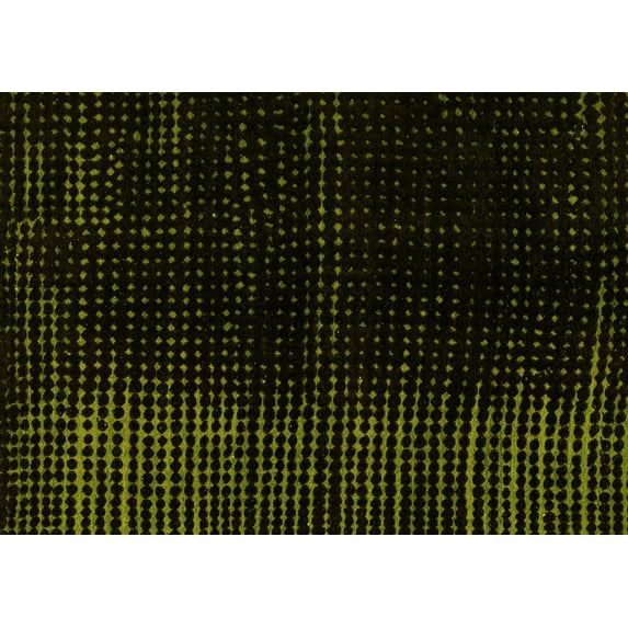Ahgly Company Indoor Rectangle Abstract Yellow Modern Area Rugs, 7' x 10'