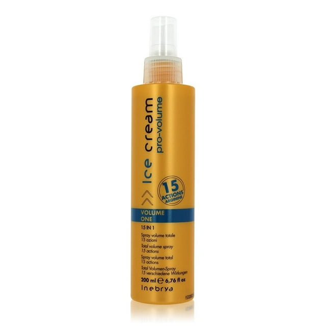 Inebrya Crème Glacée Pro - Volume 15 Actions Arginine - Volume un, 200 ml / 6,76