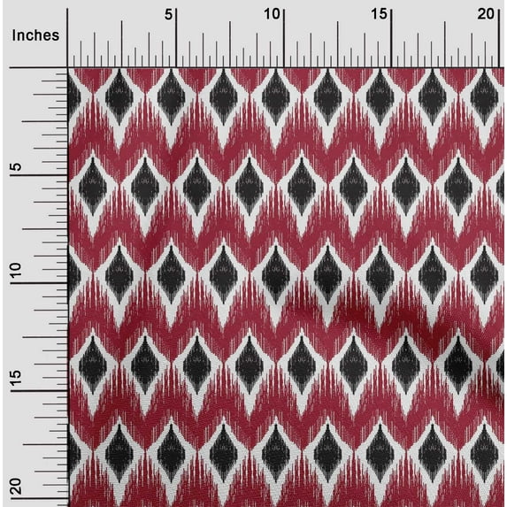 oneOone Cotton Flex Fabric Geometric Ikat Decor Fabric Printed BTY 40 Inch Wide