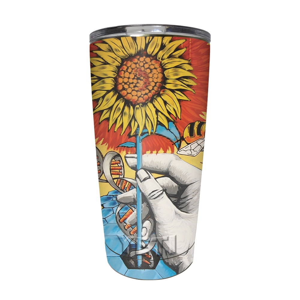 MightySkins Skin Compatible With Yeti 20 Oz Tumbler Sunflower Dna 