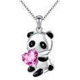 thumbnail image 2 of Joernso Pendant Necklace Panda Embrace Heart Exquisite Jewelry Cartoon Animal Necklace for Daily Wear, 2 of 8